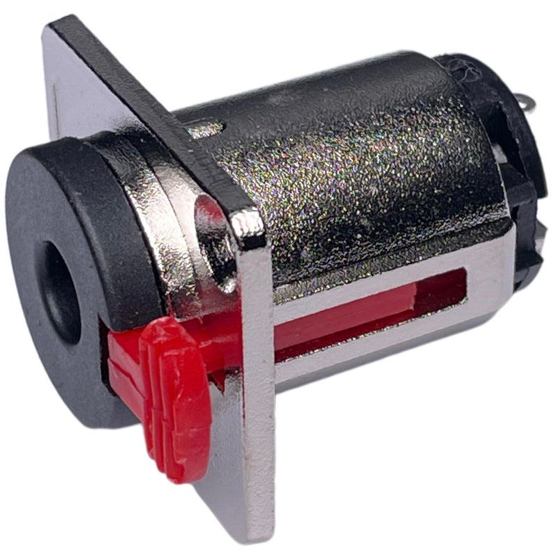 CESS 6.35mm 1/4 Inch Female Stereo TRS Audio Socket Jack Connector Panel/Chassis Mount - 6.35mm Stereo Socket (2 Pack) - Image 1